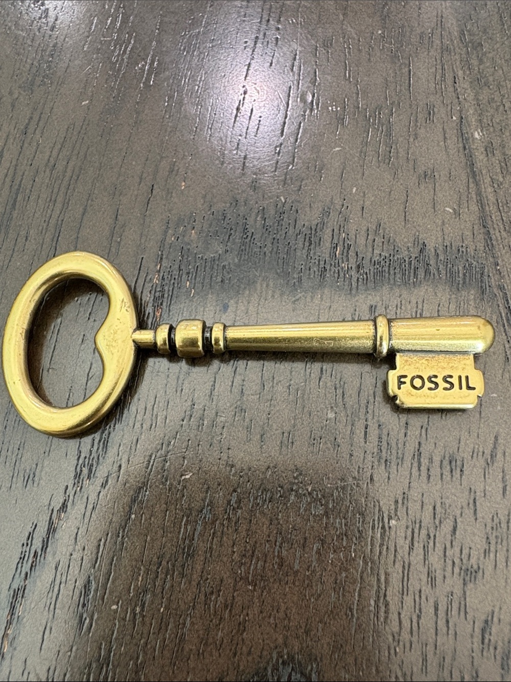 Fossil Brass-Tone Skeleton Key Decorative Accent